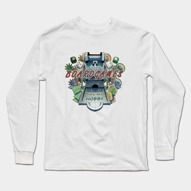 Board Games Are My Hobby Long Sleeve T-Shirt by Tablenaut